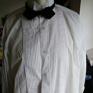 Chaplin formal shirt Sz XS-30-31 sleeve $28 + free bowtie